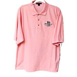 St George's Bermuda Golf Polo Shirt Men's XL Pink Short Sleeves Logo Unisex